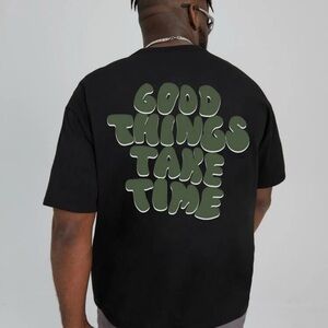 Big & Tall Black Graphic T-Shirt